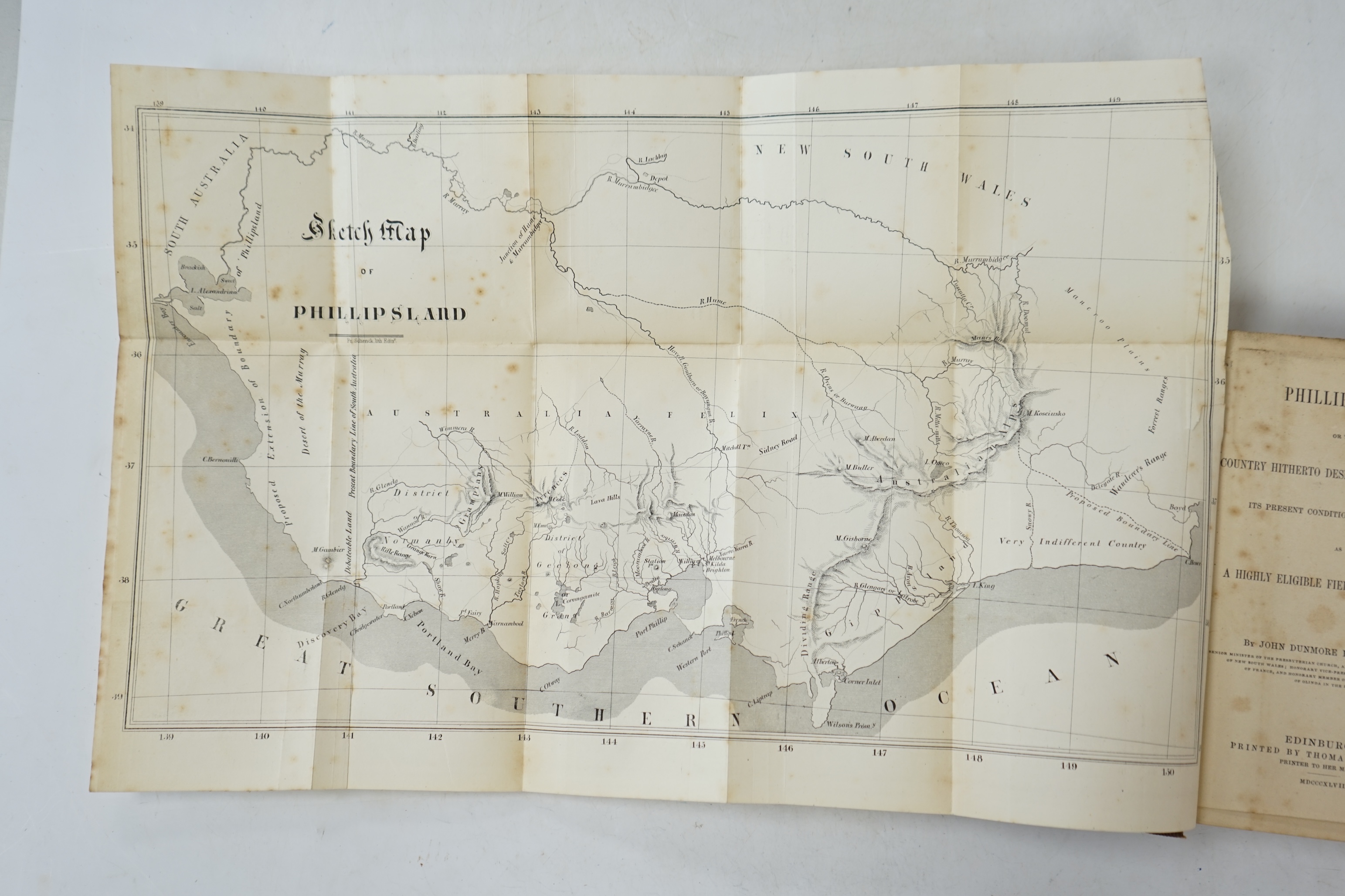 Lang, John Dunmore - Phillipsland; Or The Country Hitherto Designated Port Phillip. Its Present Condition and Prospects, as a Highly Eligible Field for Emigration., 1st edition